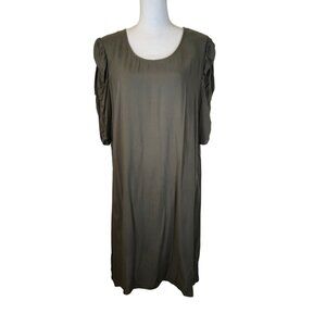 MSK Green Shift Mini Dress Women Size XL Casual Preppy Bohemian Career